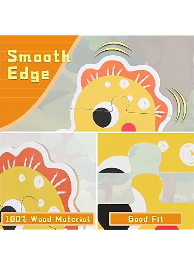 6 Packs Marine Animals Shaped Wooden Jigsaw Puzzles, Beginner Puzzles for Toddlers, Montessori Learning Toys Preschool Educational Activity for Kids Ages 3 4 5 with Pattern Blocks - Image 4